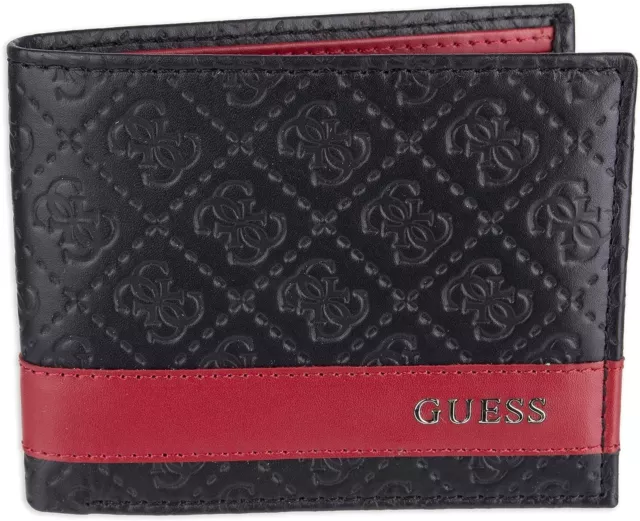 GUESS Mens Leather Slim Bifold Wallet Wallet