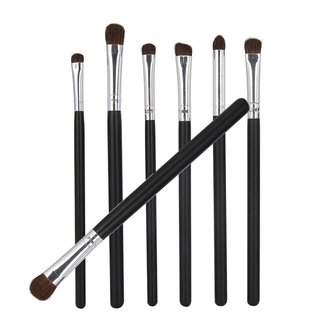 7x Set Pennello Trucco Set Fondotinta Cosmetico Polvere Fard Correttore Ombretto