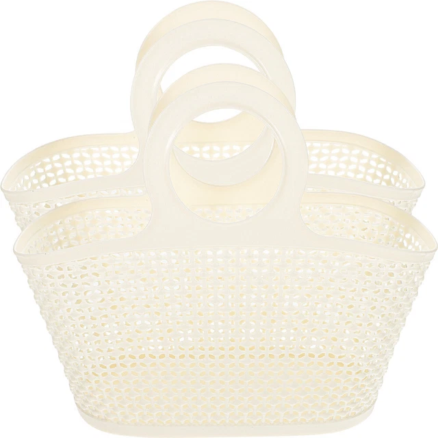 2 piezas Chic Cesta Pequeña Única Con Mango Para Hogar Residencia Ducha