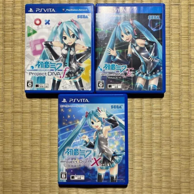 PS Vita Miku Hatsune project DIVA F,  F 2nd, X set japanese game