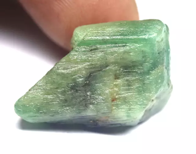 Raro smeraldo naturale dello Zambia grezzo non riscaldato da 18,55 ct...