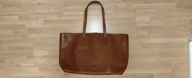 Dooney & Bourke Florentine Natural Leather Large Russell Tote Bag