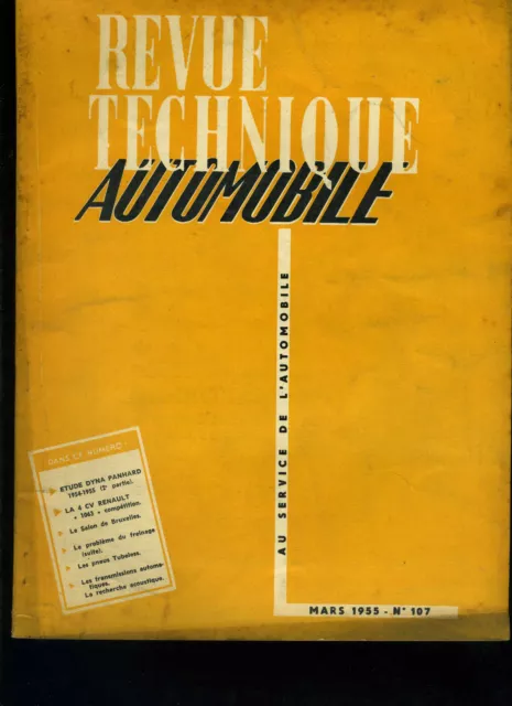 (C12)Revue Technique Automobile Dyna Panhard / 4Cv Renault