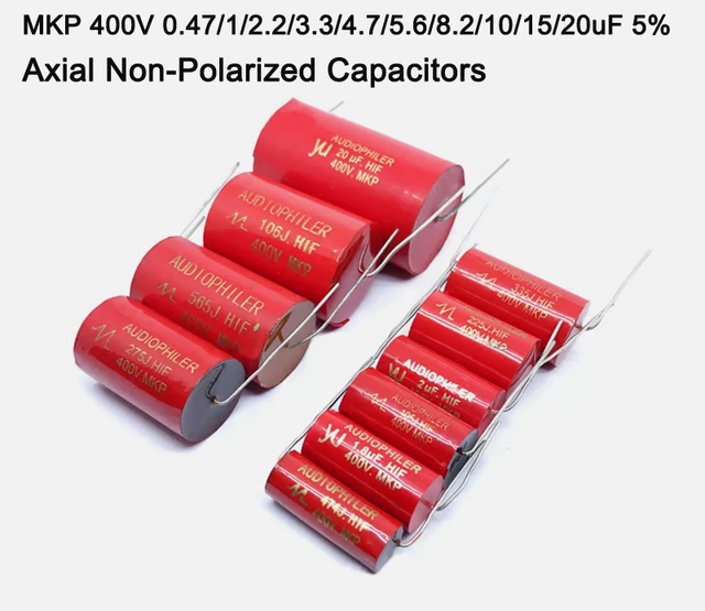 🔊 2pcs 400V 2.7uF MKP Crossover Capacitor – Polypropylene Film Non-Polarity – Universal Speaker Repair