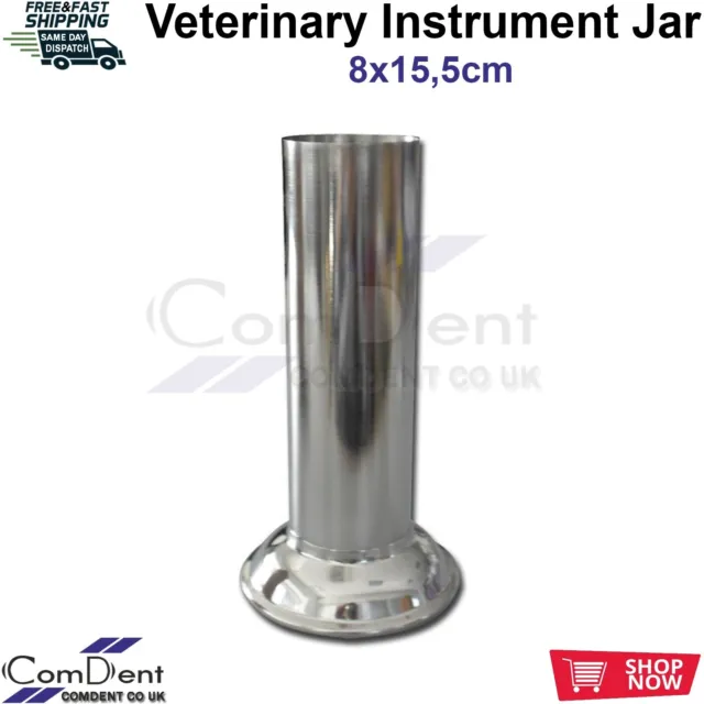 Surgical/Medical/Veterinary Instrument Jar  8x15,5cm  *St Steel CE New*