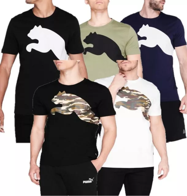 ✅ PUMA LOGO BIG CAT Herren T-Shirt Camouflage S M L XL XXL Freizeit Sommer CAMO