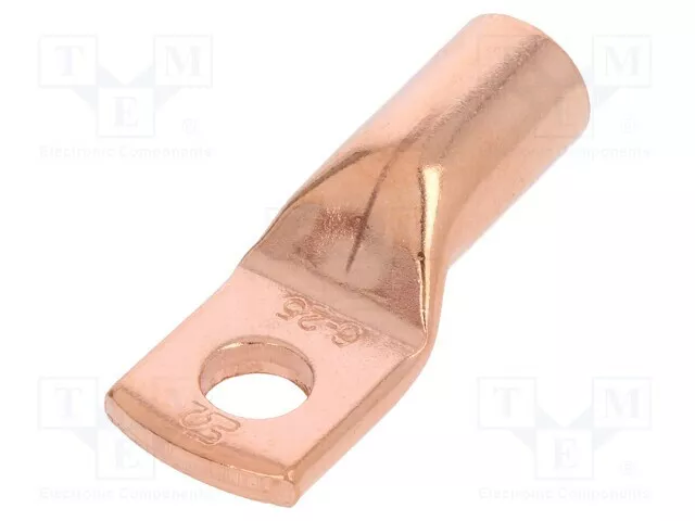 Cosses de Câble : Cosses Tubulaires Raccordement à Ressort M6 25mm2 L:28,5mm
