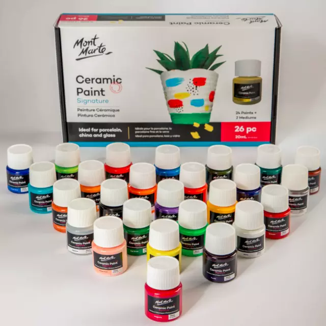 Ceramic Paint Signature 26 x 20ml (0.7 US fl.oz) Mont Marte Arts Craft