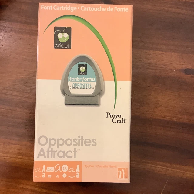 CRICUT FONT CARTRIDGE Opposites Attract Linked Status Unknown. Box