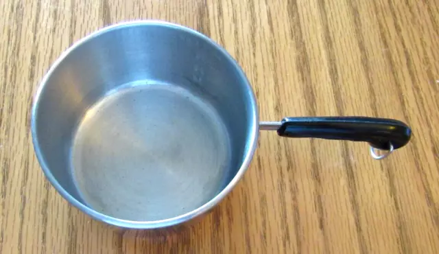Vintage Revere Ware Copper Bottom 1 Cup Measuring Stainless Steel Mini Sauce Pan