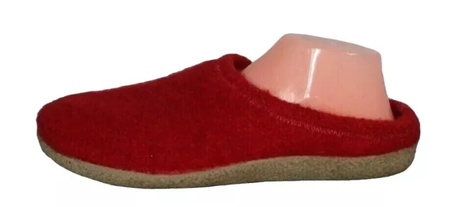 Giesswein Women's Red Merino Wool Comfort Slip on Slippers Size 43 US 11