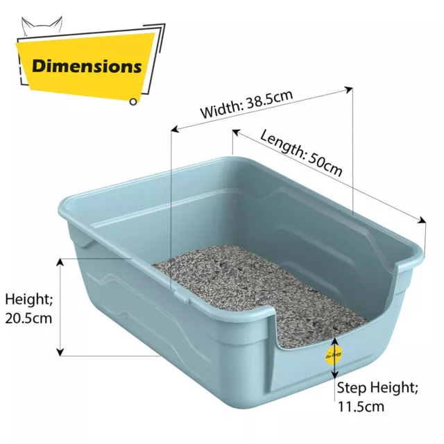 Large Cat Kitten Litter Tray Box High Sided UK Deep Toilet Loo Luxury CatCentre® 3