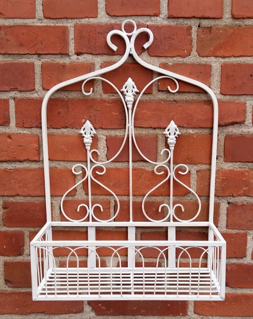Antiker Notenständer & Buchständer Aus Metall, Landhausstil, Höhenverstellbar 1,21–1,70 M – Weiße Patina