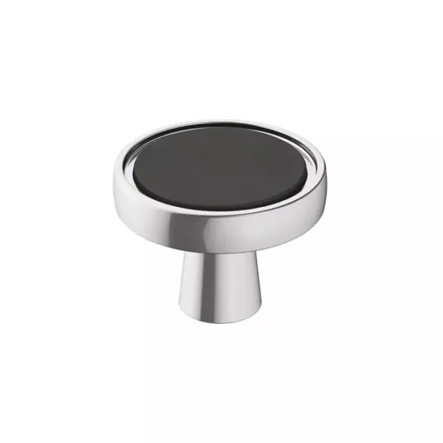 Amerock  -- Mergence 1-3/8 Inch Mushroom Cabinet Knob -- Matte Black / Polish...