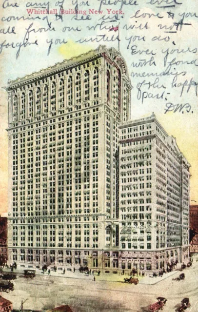 New York City, NY, Whitehall Building, Antique Vintage Postcard b3230