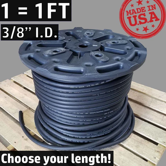 3/8& SYNTHETIC RUBBER 6 AN Fuel Line Coolant PushOn Air Hose Push Lok