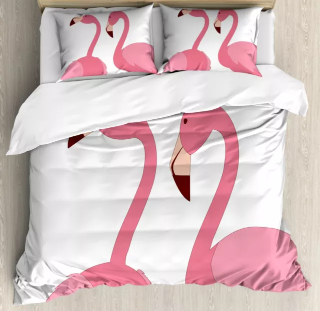 Flamingo Bettwäsche Set Exotische rosa Vögel Tiere