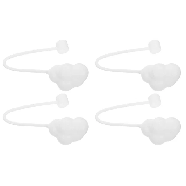 4 pcs  Drinking Straw Lids Straw Plug Silicone Cloud Shape Straw End Protectors