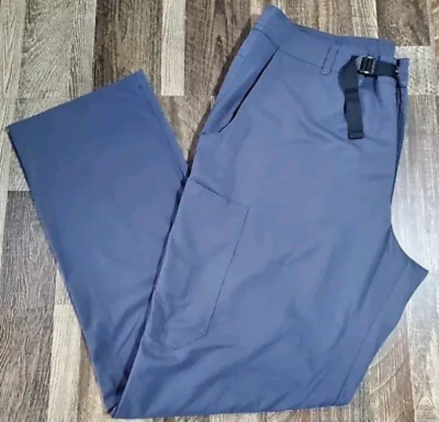 Greys Anatomy Scrub Pants Sz XLT Blue Comfort Waist / Adjustable / Pockets