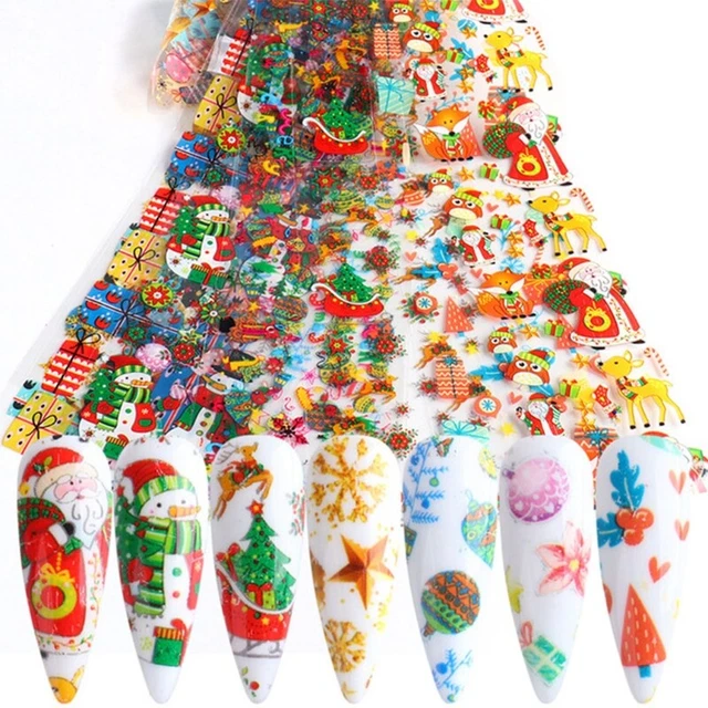 Nail Transfer Stickers Christmas Decorations for Nails Christmas Nail Stickers