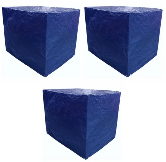 Master Trades 5' x 4'  x 4' Blue Polyethylene Pallet Storage Tarp Cover - 3 Pack
