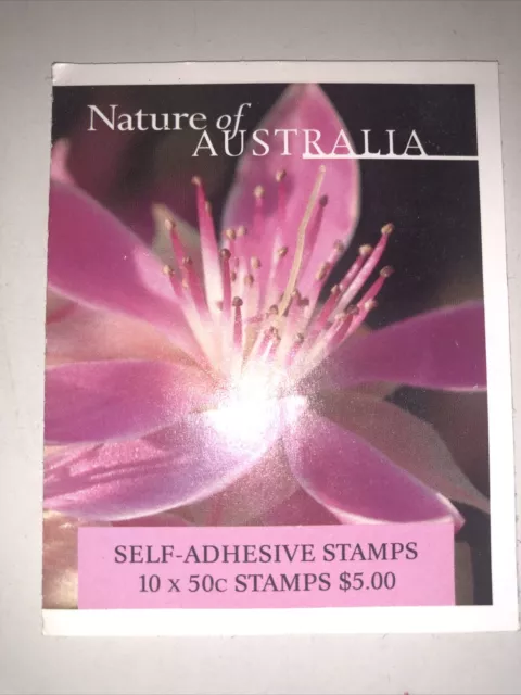 2002 Nature of Australia Booklet 10 x $0.50 Stamps with Postmark 10 Mar 2003