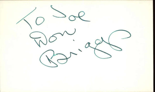 Don Briggs D.1986 Actor Batman  The Lucy Show signed 3"x5" index Card