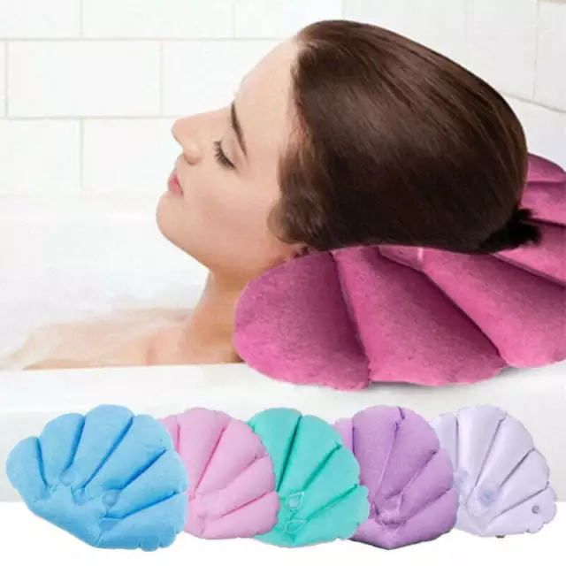 Bath Pillows for Tub,Flower Shaped Inflatable Spa Bathtub Pillow Cushion Rest