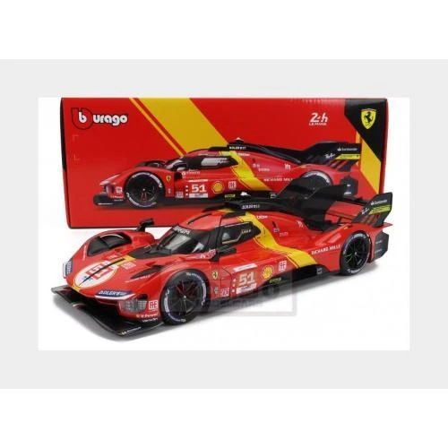 Burago 1:18 Ferrari 499P #51 – Vainqueur Le Mans 2023 – Avec écrin
