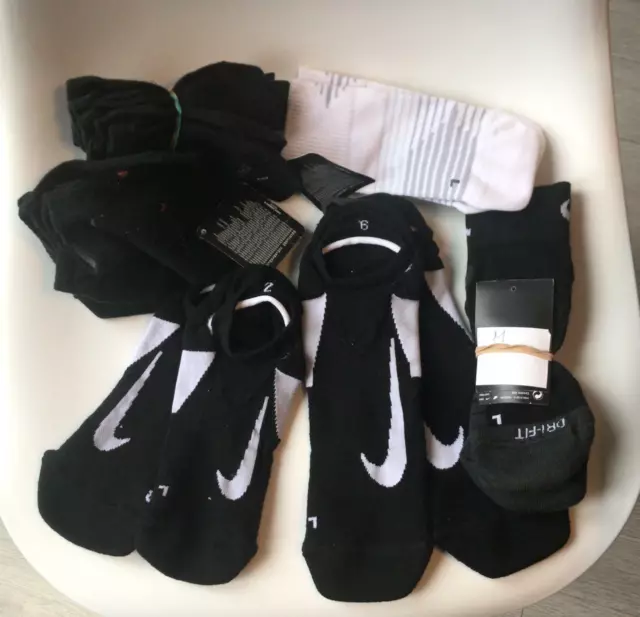 Nike Léger Non Montrer Ou Trimestre Drifit Unisexe Chaussettes Course Neuf Tags