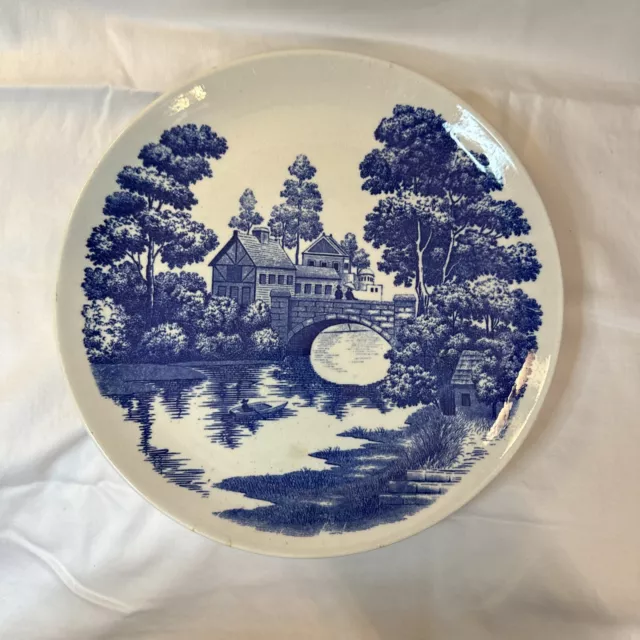 Vintage Fine Quality Blue Willow Japan 9” Dinner Plate beautiful. estate sale