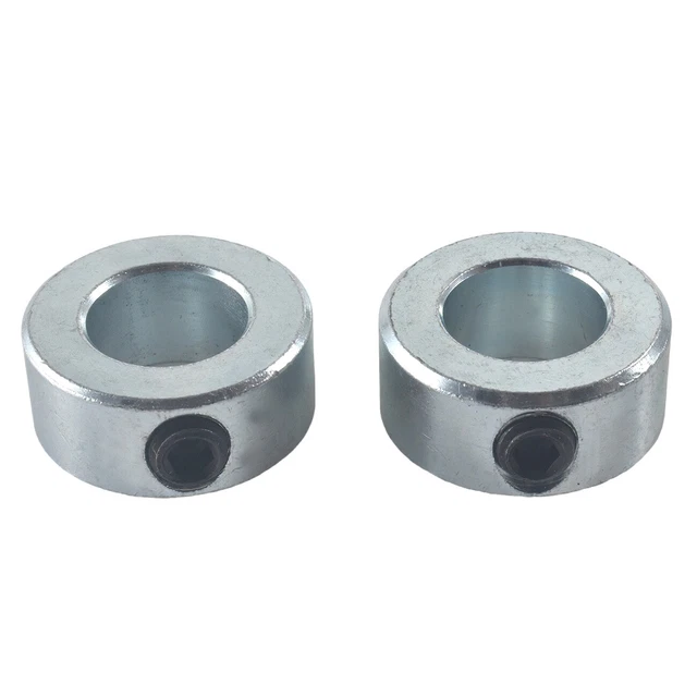 2PK 5/8" Bore Solid Steel Zinc Plated Shaft Collars Set Screw Style
