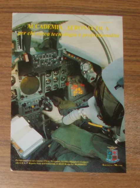 Seltene Werbung ACCADEMIA AERONAUTICA Aeronautica Militare Italien 1992