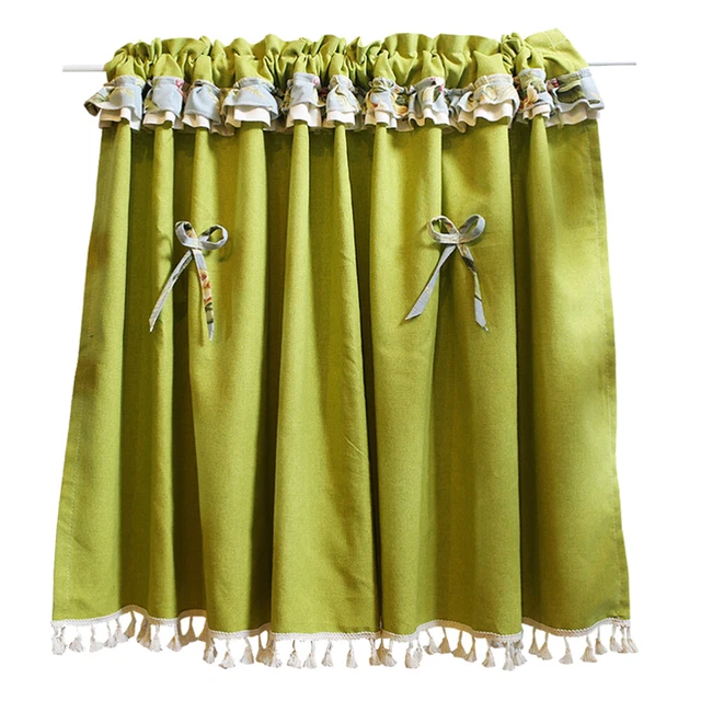Tende per finestra costumi, 1 pz tenda corta nappe eleganti corte davanti tenda