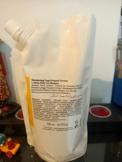 Eco recharge Shampoing usage fréquent Verveine l'Occitane - 500 ml - neuf