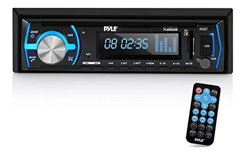 Marine Bluetooth Stereo Radio - 12V Single DIN Style Boat in Dash Radio Rec