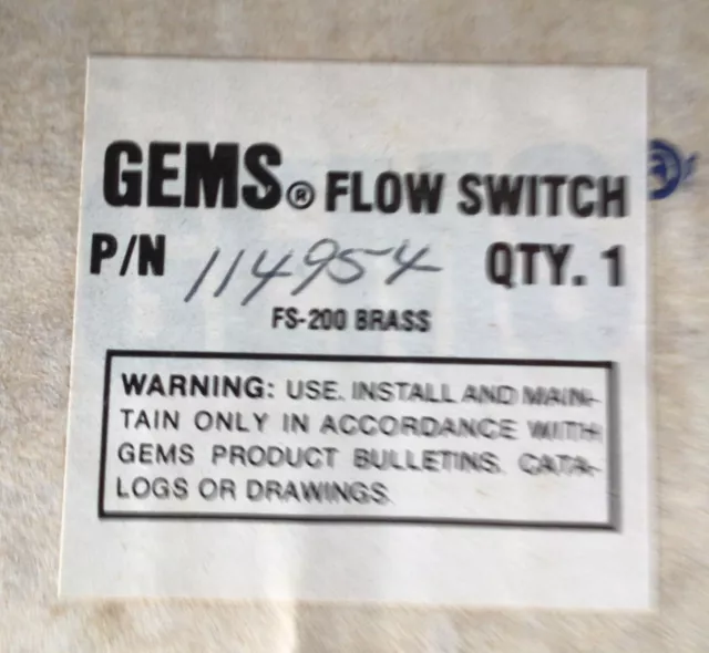 Gems Liquid Flow Switch 114954