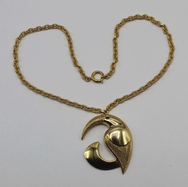 Collier Pendentif ORENA Paris - Métal Doré Et émail - Vintage 1980 - Excellent état