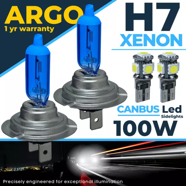 H7 Headlight 499 Bulbs Xenon 100w Super Bright Allweather White Hid 477 x2  12v