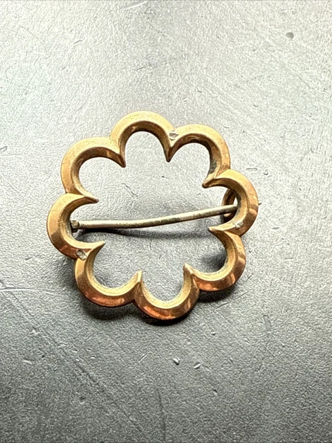 Broche Vintage Art Déco/Nouveau En Plaqué Or 18k 750 - Motif Tortue - Fabriqué En France