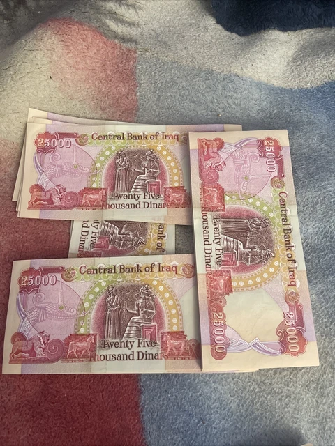 UNC One Million 1.000.000 25K 25000 Denomination Keyhole IQD Iraqi DINAR