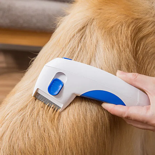 Pets Lice Remover Electric Flea Zapper Safe Cat Dog Cleaning Comb Hair Brush 8