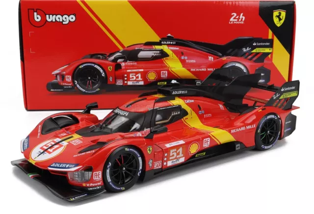 1/18 Burago - Ferrari - 499P 3.0L Turbo V6 Team Ferrari Af Corse N 51 Bu16301-51