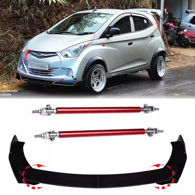 Front Bumper Lip Splitter Spoiler Body Kit + Strut Rods For Hyundai Getz 2002-11