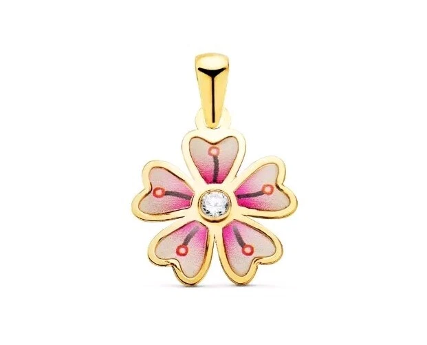 Pendentif En Or 18K Avec émail De Limoges Signé BÉTOURNÉ - Poinçon Tête D'aigle - Occasion