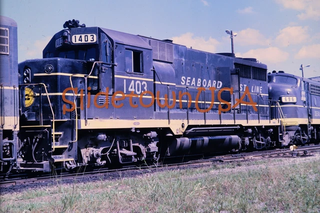 Vtg 1968 Train Slide 1403 Seaboard Coast Line Engine X3D172