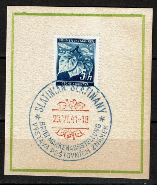 Böhmen und Mähren, Sonderstempel "Slatinian - Briefmarkenausstellung"