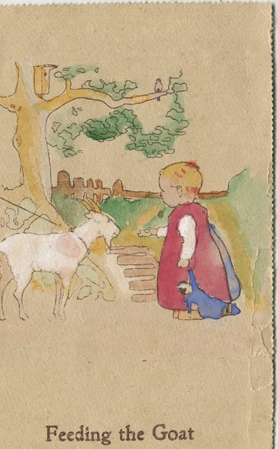 Cartolina Bambino Fatta E Colorata A Mano