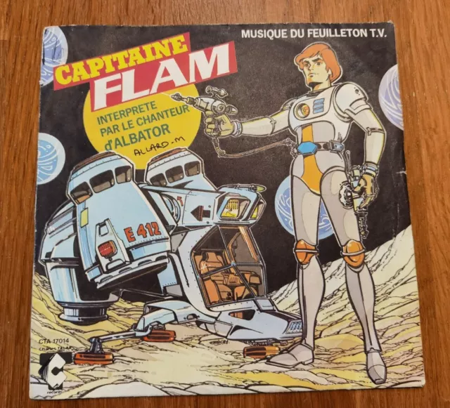Vinyl 45 tours Capitaine Flam Bande Originale De La Série (1980) 2 Titres Vinyle