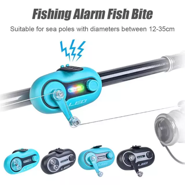 ELECTRONIC FISHING BITE Sound Alarm LED Light Alert Bell J Band Rod On X6U5  EUR 6,56 - PicClick FR